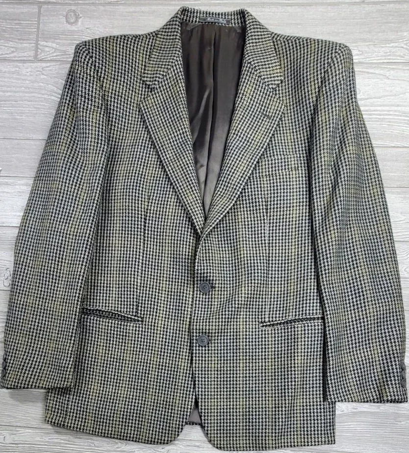 Chaqueta Abrigo Deportivo LUBIAM Ermenegildo Zegna Lana Pura 52R Marrón Pata de Gallo Italia Foto 2 de 4