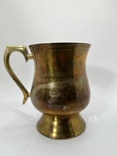 Things Remembered Brass Heavy Tankard Mug/Cup Engraved 1988  Brass Mug