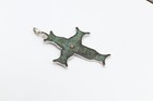 Very big Roman Byzantine Cross 4 inch tall Large Cross Sterling Silver and 18k — photo 8