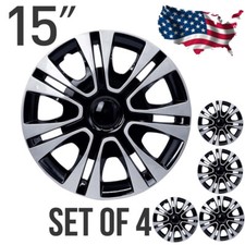 15 Set Of 4 Wheel Covers Snap On Hubcaps Full Hub Caps Fit R15 Tire Steel Rim