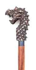 Antique Finish Dragon Head Handle Nautical Vintage Wooden Walking Stick Cane