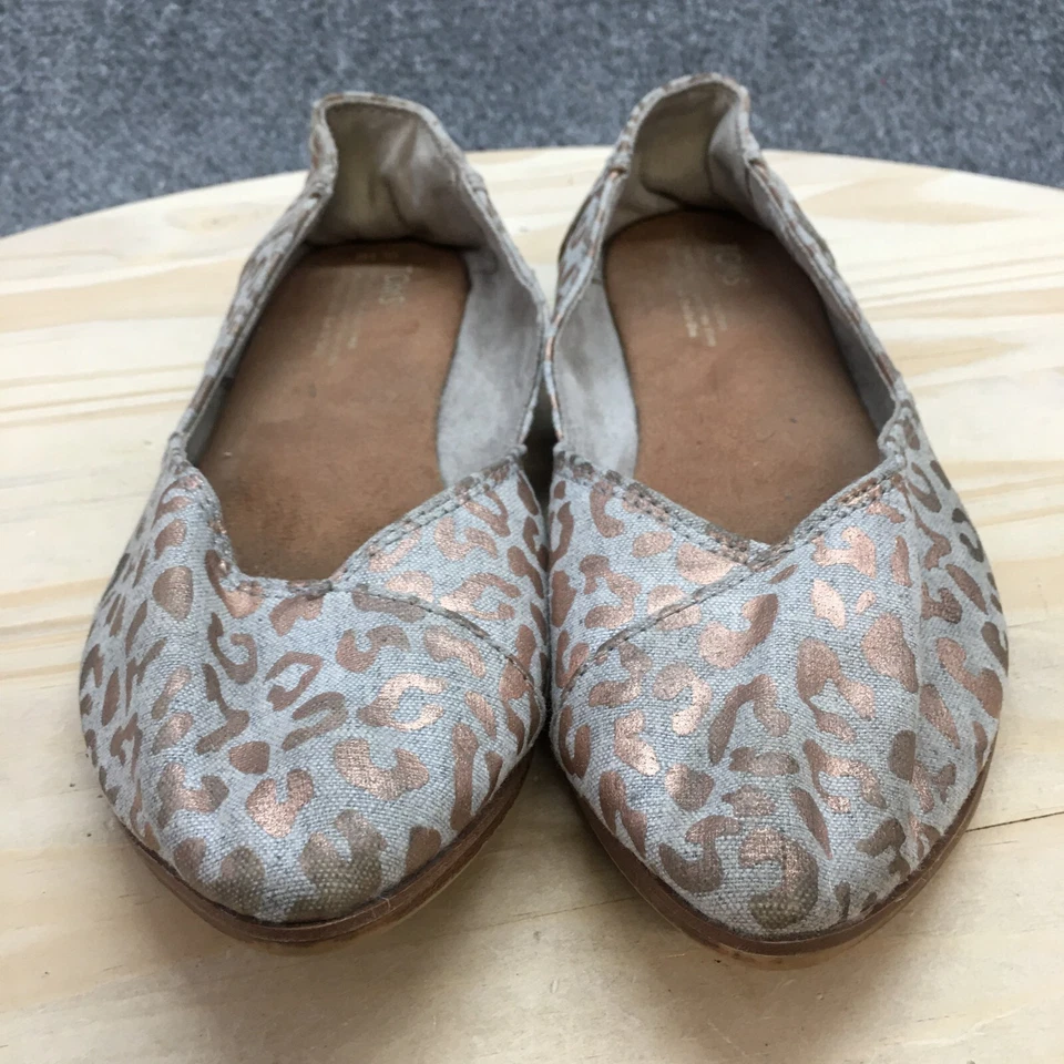 Toms Shoes Womens 10 Ballet Flats Multicolor Leopard Print Pointed Toe 10013002 - Image 4 of 4