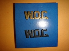 Set Of 2 US Army Warrant Officer Candidate W.O.C Metal Badges