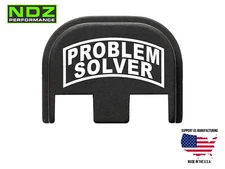 NDZ Slide Cover Back Plate Glock 17 19 45 Gen 5 Aluminum - Problem Solver Tab