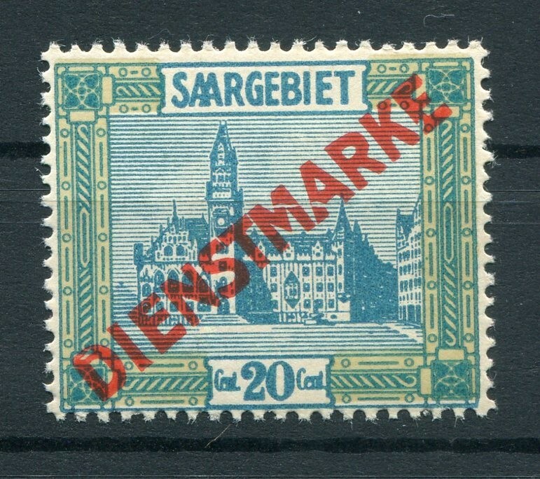 Saar Dienst 13 Pfiii Abart ** Mnh Postfrisch 60eur (Z6415