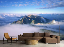 3D Hilltop Clouds 2366 Wallpaper Mural Wall P...