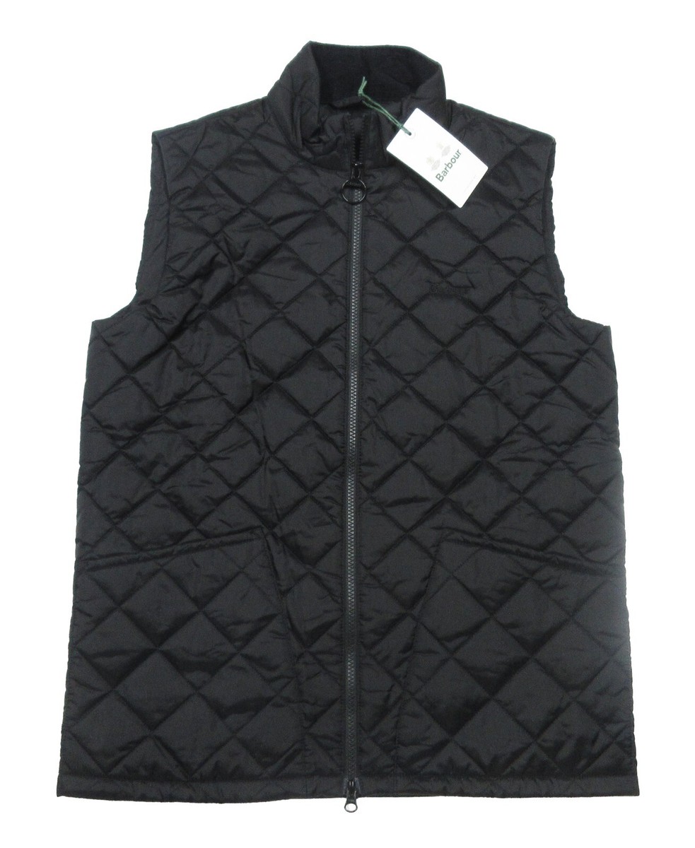 Barbour Men's Black Monty Quilted Gilet Full Zip Vest | eBay