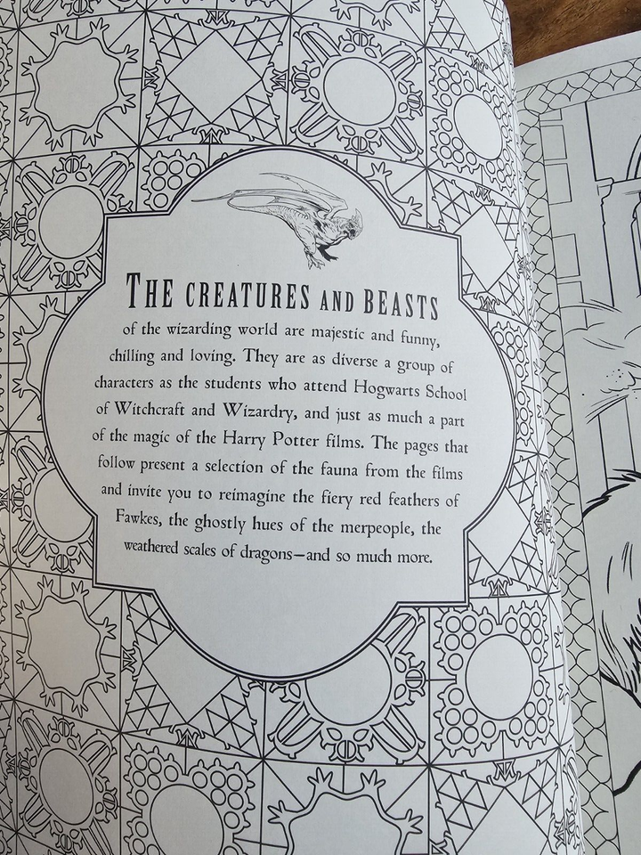 Harry Potter Magical Creatures Coloring Book 2016 Warner Brothers New