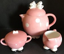 Pink and White Polka Dot Mini Tea Set