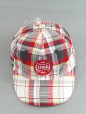 NEW NWT Gymboree Baby Bear Red Plaid Baseball Hat Cap Size 18-24 Months