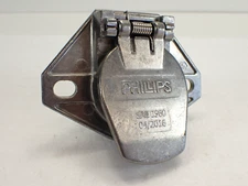 Phillips 15-720 7-Split Pin Socket w/ 2 Hole Mount Zinc Die-Cast