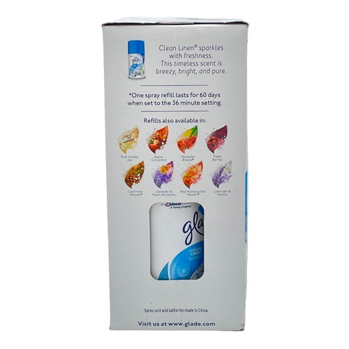 Glade automatische Spray Starter Einheit mit sauberem Leinen Nachfüllung 6,2 Unzen & 2 AA-Batterien - Bild 2 von 6