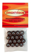 16 Brightvision Redline Wheels - 16 Small Deep Dish Bright Chrome Bearing Style