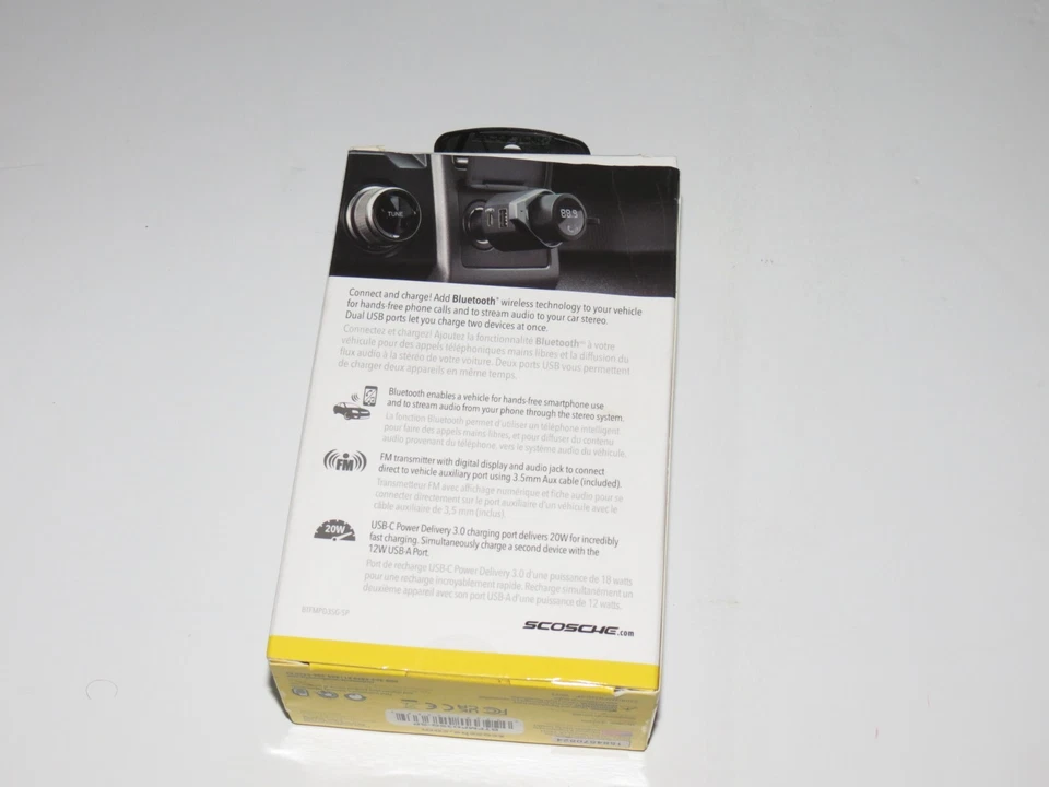 g2 Scosche - Transmisor FM Pro Bluetooth con Entrega de Energía - Negro NUEVO Foto 3 de 3