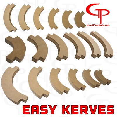 5 pack: Easy Kerves The Kerf Port Alternative Stack Fab Curved Speaker box Rings | UK