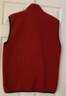 Bulldogs Fleece Vest Red size M Port and Co Full Zipper Down W/Zip Pockets — photo 3