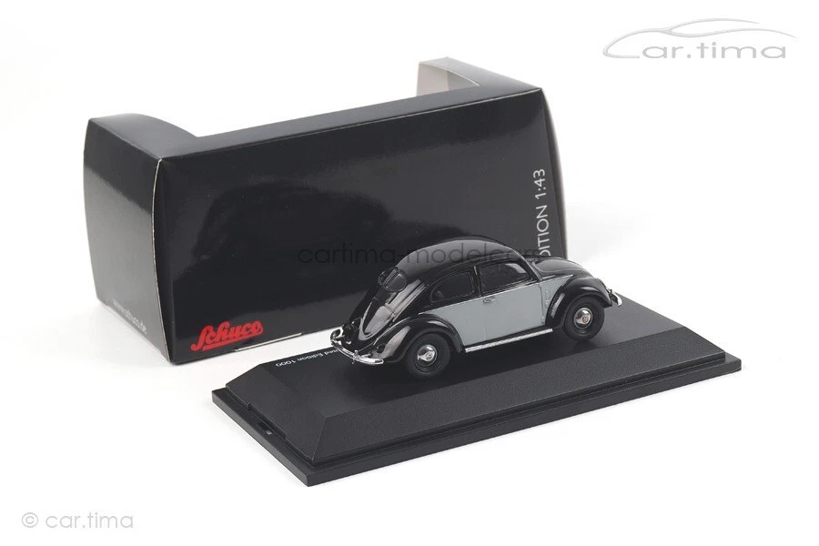 VW Brezelkäfer Nero/Grigio Schuco 1:43 450387700 - Immagine 3 di 4