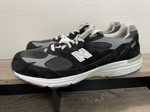 New Balance 993 Made In USA Shoes Black Grey MR993BK Men’s Size 15 NEW