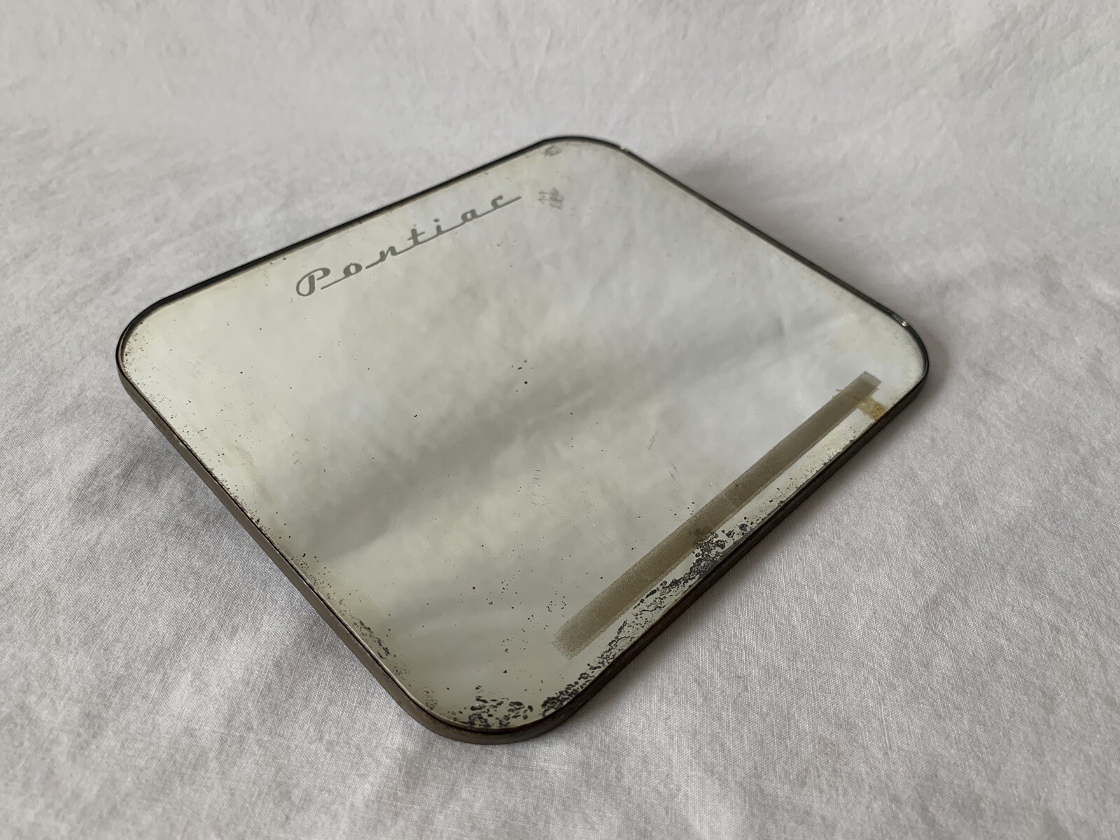 Pontiac Visor Mirror Vanity Accessory Logo Badge Chief GM 5”x6” Vintage