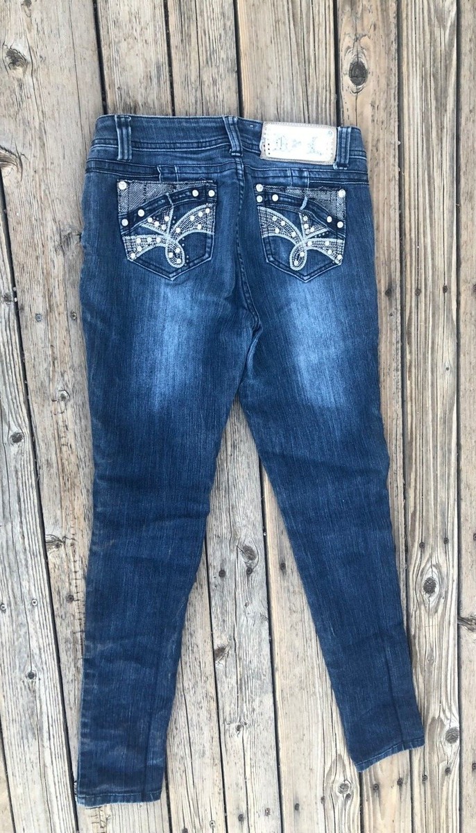 Vintage Rock and Love R&L Womens Jeans sz 7 Bling y2K Stretch
