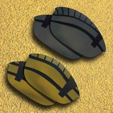 2 Pairs Polarized Lenses Replacement for-OAKLEY Half Jacket-Black Brown Copper