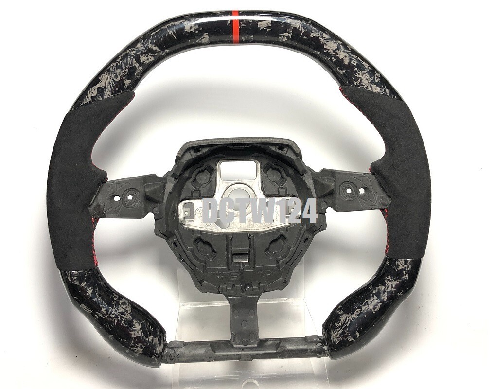 Forged Carbon steering wheel Lamborghini Huracan all model RED ring stitching