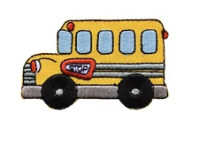 #5188 2.5" School Bus Embroidery Iron On Applique Patch