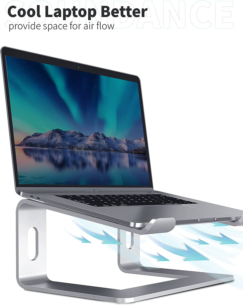 Aluminum Laptop Stand Ergonomic Riser Desk Elevator for Meta MacBooks