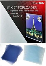 10 Ultra Pro 6x9 Toploaders with 10 Soft Inner Sleeves New Photo Card Storage