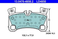 Bremsscheiben-BremsbeläGe-Kit ATE 13.0470-4850.2 VAG 7L0 698 451 C
