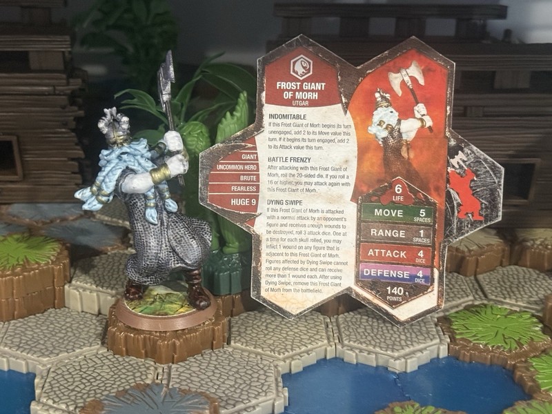 Heroscape Frost Giant Of Morh 3D Print/Painted Figure And Card