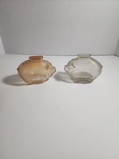 2 Old Glass Piggy Banks