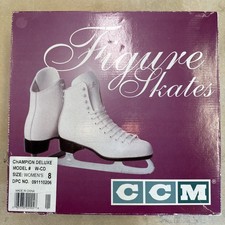 CCM Champion Deluxe W-CD Women s Ice Skates Size 8 White Figure Skates