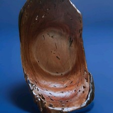 Hand-Turned Cherry Burl Wood Bowl - Signed Live Edge Centerpiece D. Lyons 10/18