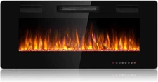 42 Inches Recessed Electric Fireplace, In-Wall & Wall Mounted Electric Heater wi