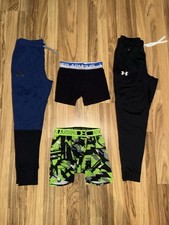 Under Armour Boy  s YM Youth Medium Lot Jogger Sweatpants Pants Compression Short