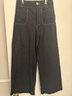 Anthropologie Maeve Colette Pants Black White Contrast Stitch Size 30 — photo 4