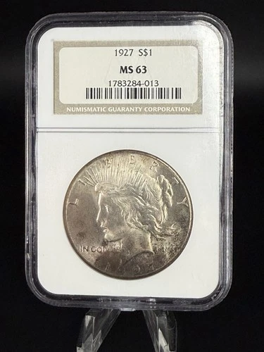 1927 P Peace Silver Dollar NGC MS63 Choice- Low Mintage 848k! Better Date
