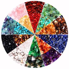 1000PCS Crystal Stone Beads for Jewelry Making, Natural Chip 5-8mm Irregular