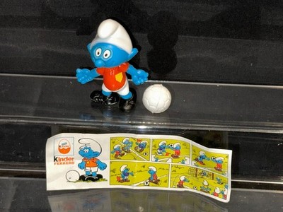 Plug figures Smurfs 1990 playing Smurf with BPZ and foil carrier