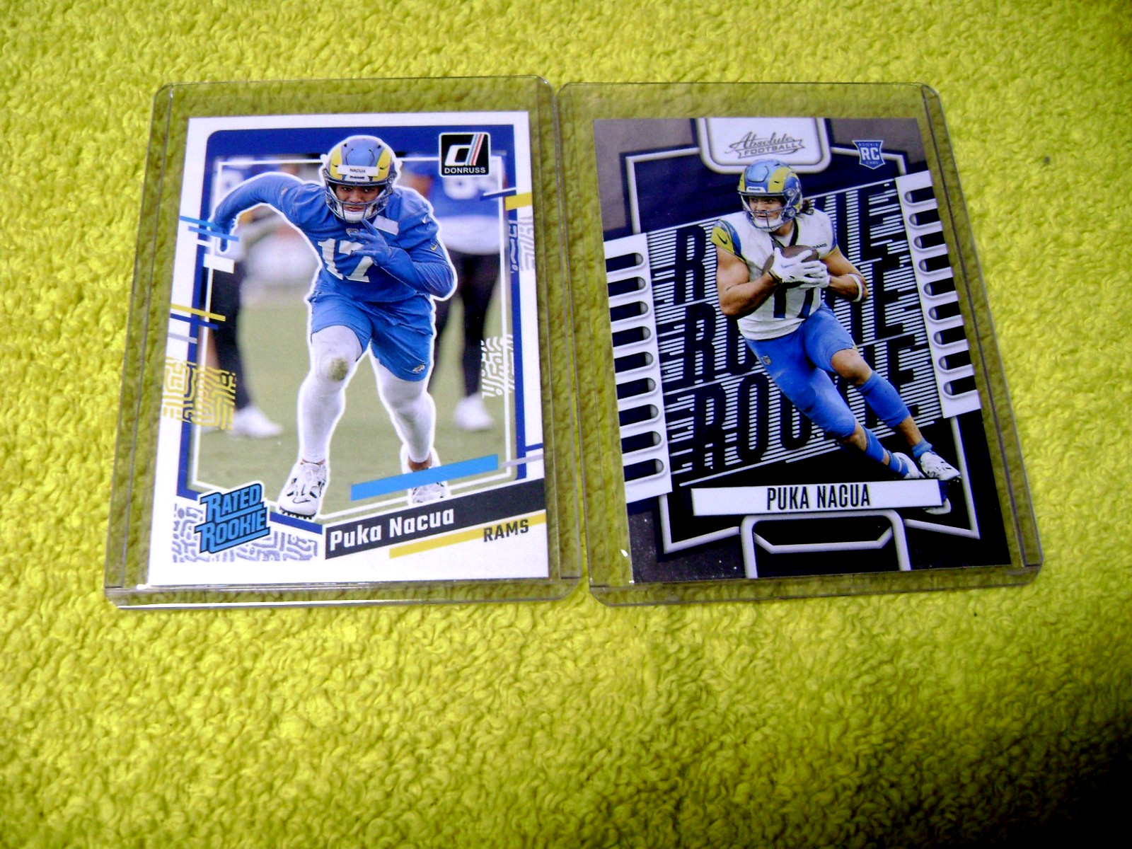 2023 Donruss🔥Puka Nacua Rated Rookie Card MT & 2023 Absolute RC #189 Mint Rams