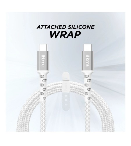 Kabel iHome Durastrain USB TYP-C NA USB TYP-C KABEL 6FT - Zdjęcie 3 z 5