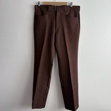 Vintage Men  s Levi  s Action Slacks Sta-Prest Brown Dress Pants Academia Business