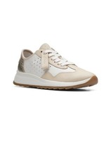 Image of clarks  Ladies Dash Lite Lace Light Sand/White Trainers Uk Size 7 D / 41