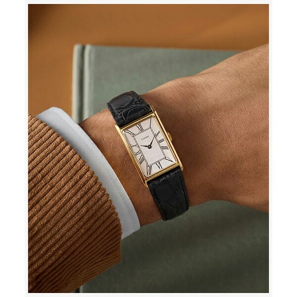 Timex 1976 Lexington Reissue TW2Y56200 Gold Dress Watch Black
