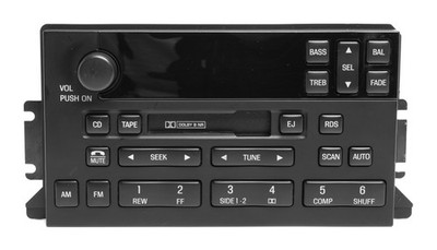 1999-02 Lincoln Continental OEM AM FM Radio Cassette CD Controls XF3F-18C870-AE