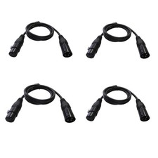 JUNMAN 6.56ft 2 Meters 3 Pin XLR DMX Cable Male to Female for Stage Lighting ...