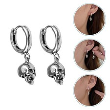 Pair Skull Copper Vintage Gothic Punk Halloween Jewelry Women