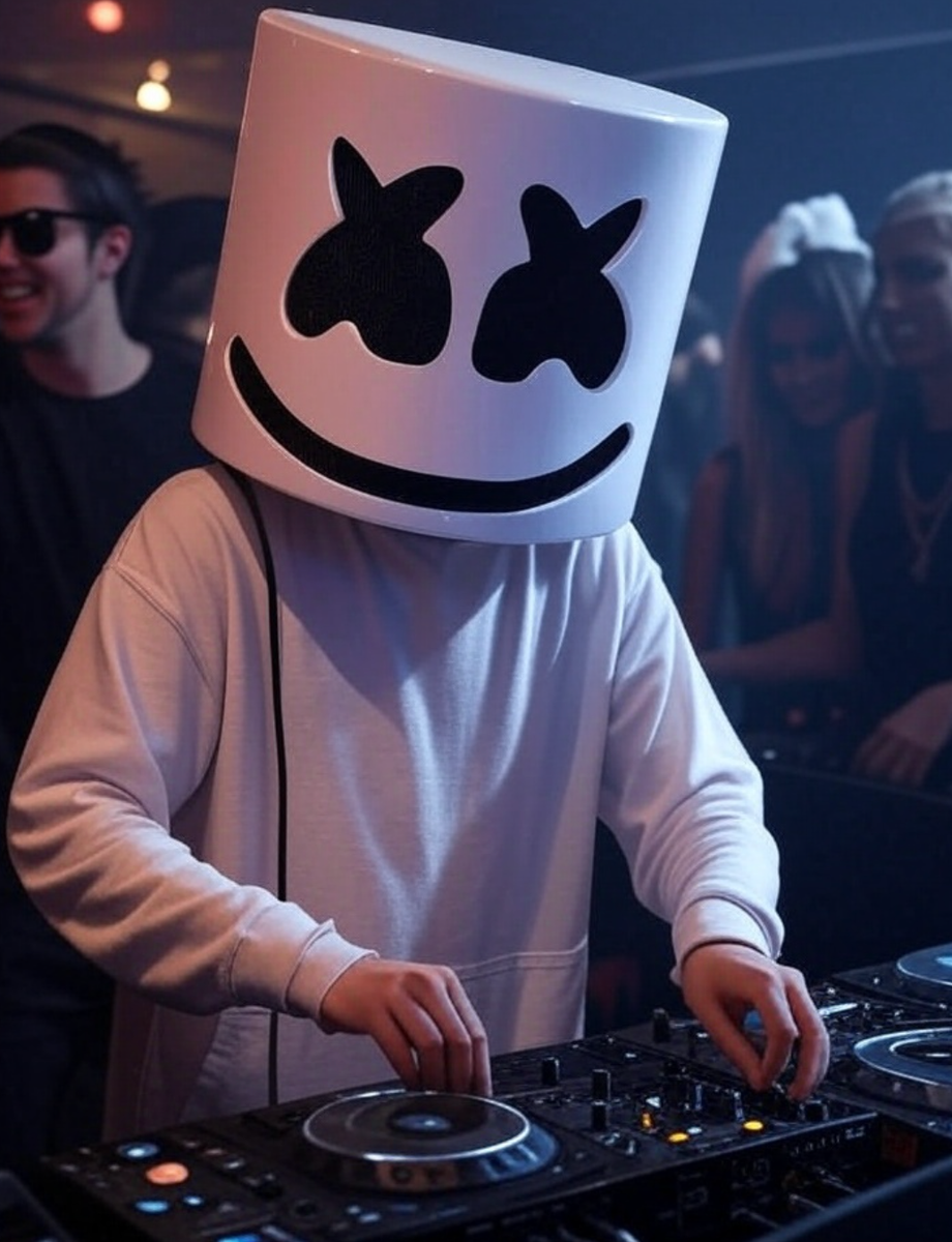 Replica Marshmello HARD Helmet 1:1 Scale Cosplay Prop DJ Mask