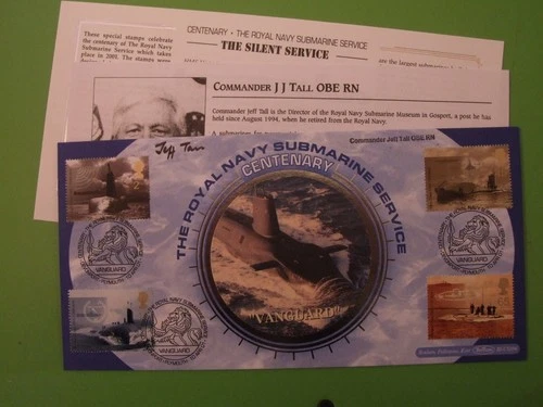BENHAM FDC 2001 SUBMARINES SHS VANGUARD SIGNED Cmdr JEFF TALL  - SEE POSTAGE OFF